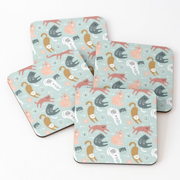 Item preview, Mix Cute Cat With Blue Background Patterns  Patterns designed and sold by petertogetherz.
