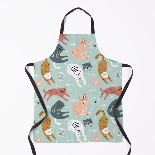 Item preview, Mix Cute Cat With Blue Background Patterns Patterns designed and sold by petertogetherz.