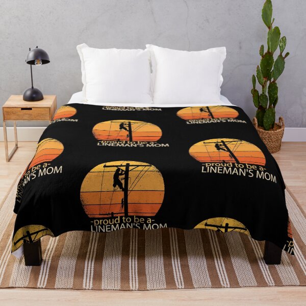 Item preview, Lineman's Mom Vintage Retro Sunset designed and sold by TrendyWizard.