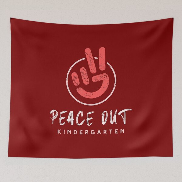 Item preview, Peace Out Kindergarten - Pink designed and sold by PrairieGrouse.