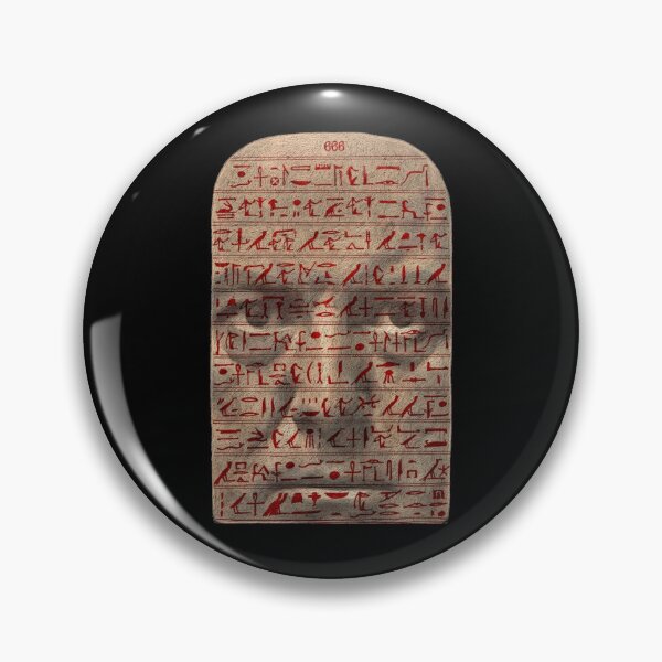 Item preview, Back of the Stele of revealing text in red over Aleister Crowley’s face designed and sold by DotorEaon.