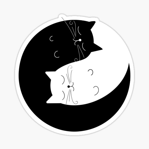 Vista previa del artículo con la obra «Gatos Ying yang», diseñado y vendido por narais.