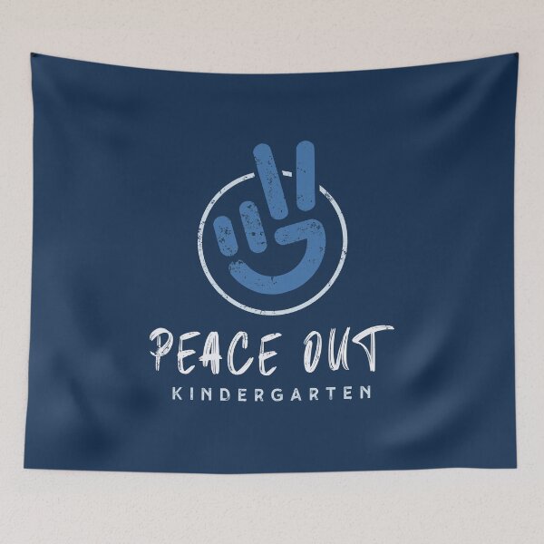 Item preview, Peace Out Kindergarten - Blue designed and sold by PrairieGrouse.