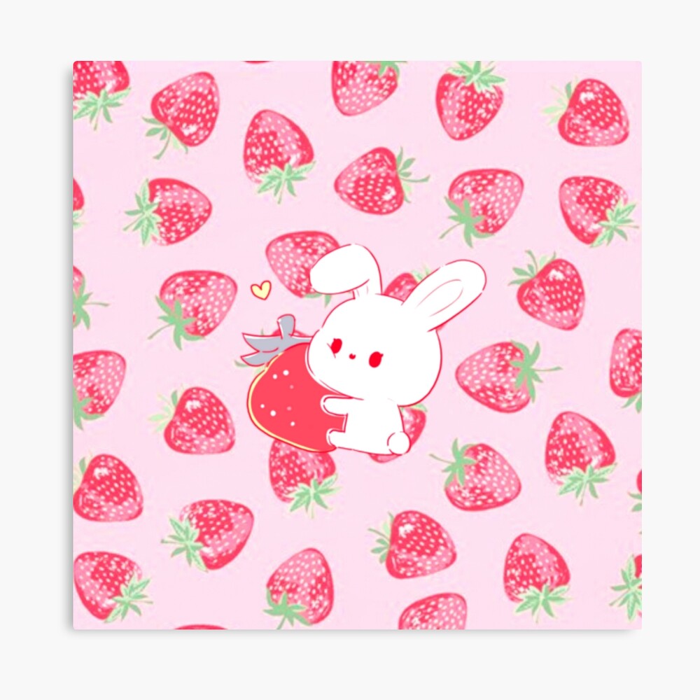 Cute strawberry bunny - Strawbunny Sticker for Sale by Yaragold