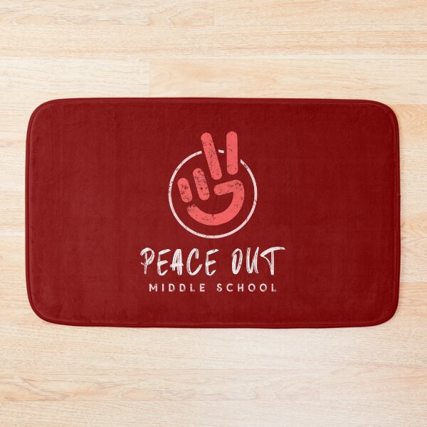 Item preview, Peace Out Middle School - Pink designed and sold by PrairieGrouse.