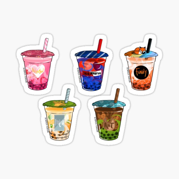 DreamSmp Members Bubble Tea Mini Collection Sticker