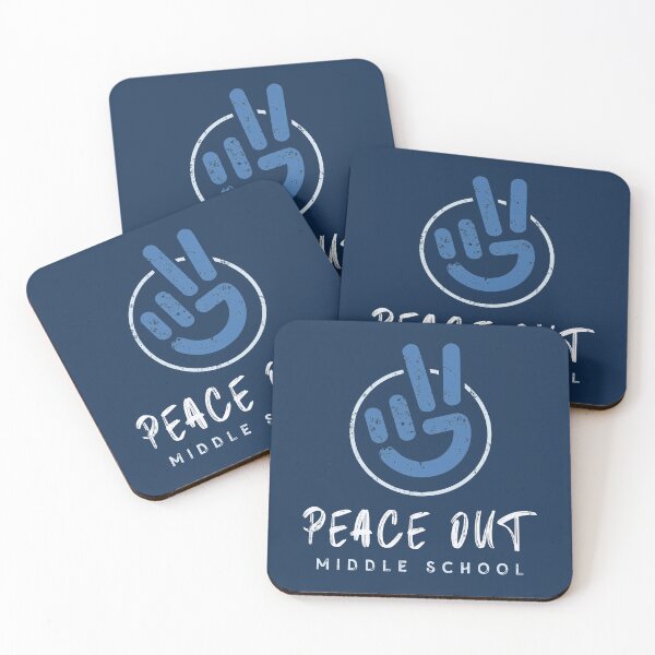 Item preview, Peace Out Middle School - Blue designed and sold by PrairieGrouse.
