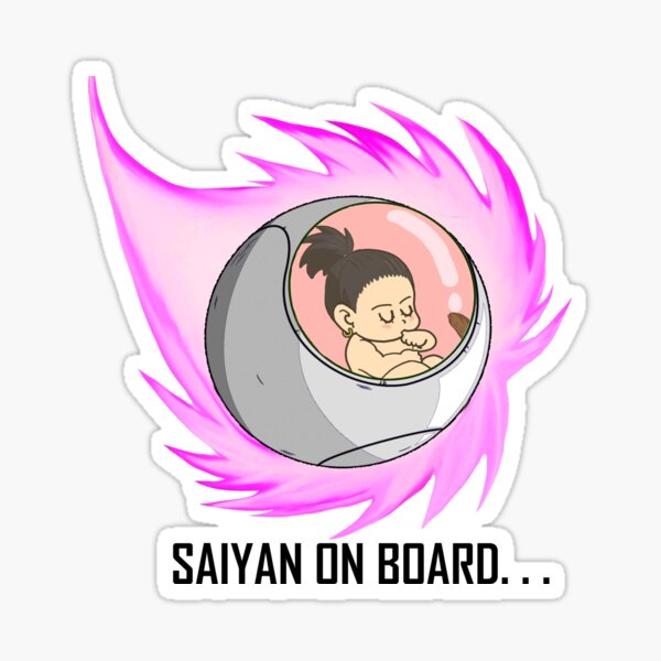 Sticker Bebe Saiyan A Bord Par Mijosh Redbubble