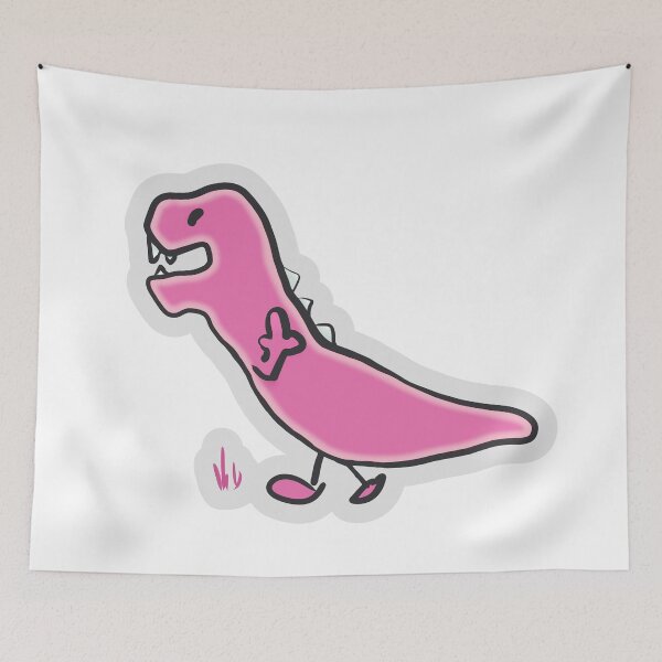 Item preview, Pink Dino Coming Through - Funny Dinosaur Flip Off designed and sold by ViewerEqualsPhoton.