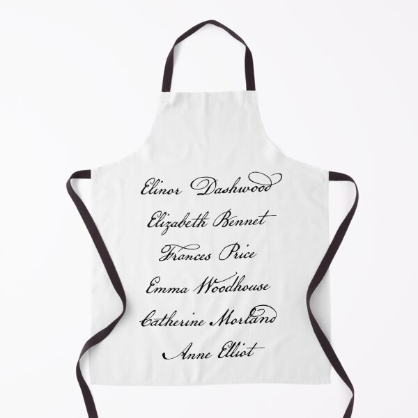 Item preview, Elinor Dashwood Elizabeth Bennet Frances Price Emma Woodhouse Catherine Morland Anne Elliot - Black Typeface designed and sold by Floralife.