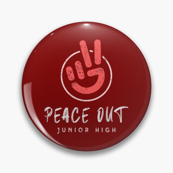 Item preview, Peace Out Junior High - Pink designed and sold by PrairieGrouse.