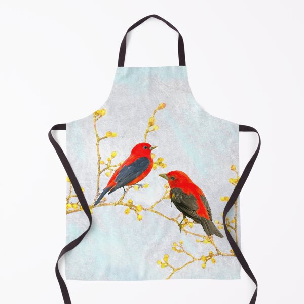 Item preview, Scarlet Tanagers in Spring designed and sold by FineArtography.