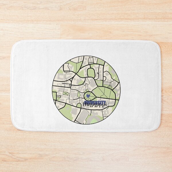 Item preview, University of Mississippi map designed and sold by Delaneysdesigns.