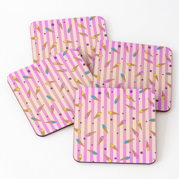 Item preview, cute multicolored ice cream pattern designed and sold by hateeyes.