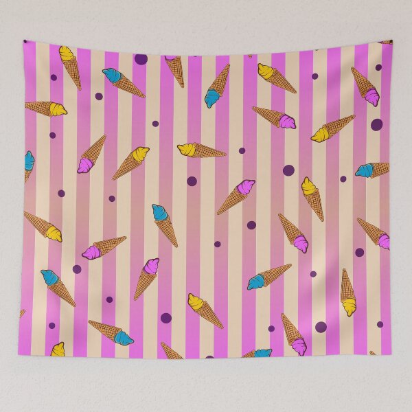 Item preview, cute multicolored ice cream pattern designed and sold by hateeyes.