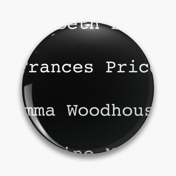 Item preview, Elinor Dashwood Elizabeth Bennet Frances Price Emma Woodhouse Catherine Morland Anne Elliot - White Typewriter designed and sold by Floralife.