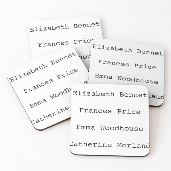 Item preview, Elinor Dashwood Elizabeth Bennet Frances Price Emma Woodhouse Catherine Morland Anne Elliot - Black Typewriter designed and sold by Floralife.