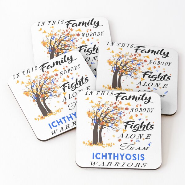 Item preview, In This Family No One Fight Alone Ichthyosis Awareness ribbon tree designed and sold by radianen.