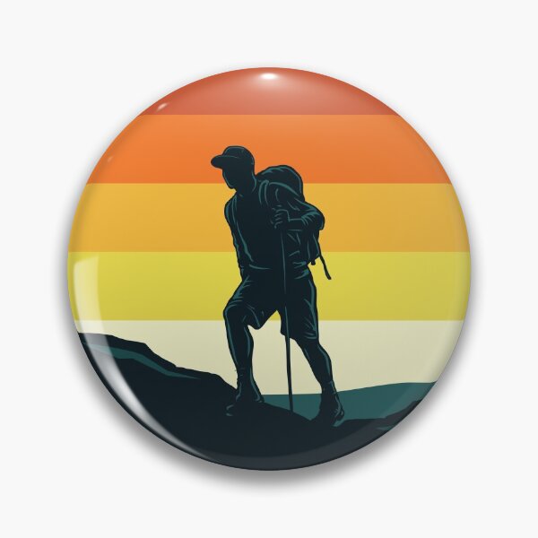 Item preview, Vintage Hiking silhouette for walking camping in the Countryside for men women and kids. designed and sold by TheFlipRepublic.