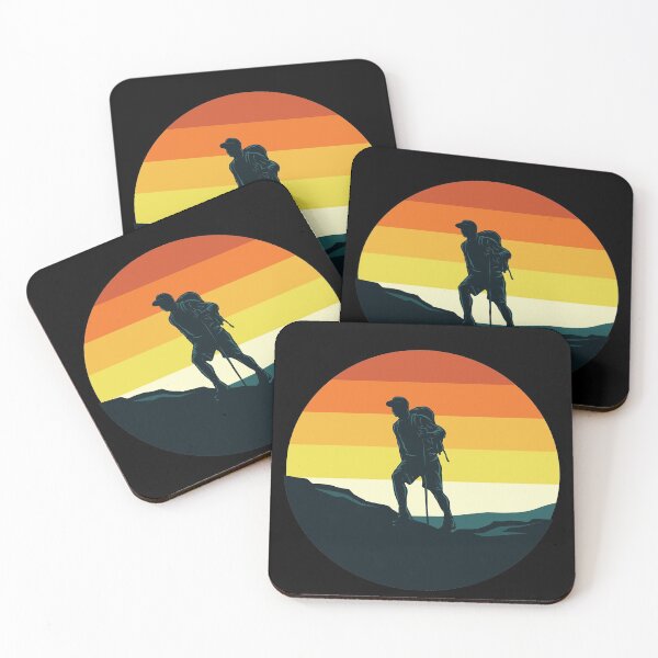 Item preview, Vintage Hiking silhouette for walking camping in the Countryside for men women and kids. designed and sold by TheFlipRepublic.