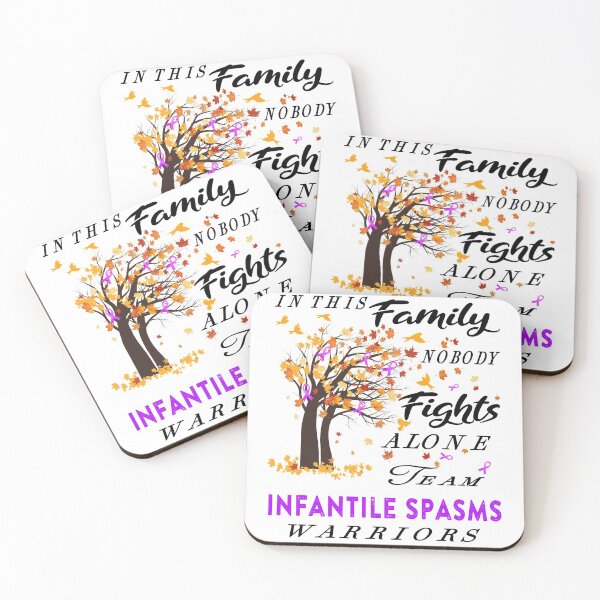 Item preview, In This Family No One Fight Alone Infantile Spasms Awareness ribbon tree designed and sold by radianen.