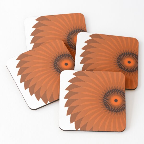 Item preview, Abstract Orange & Brown Spiral Flower designed and sold by SXW Designs.