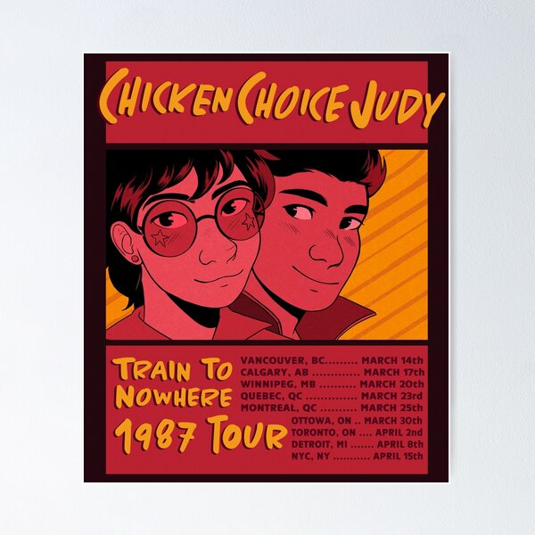 Item preview, chicken choice judy tour poster (infinity train) designed and sold by kajemac.