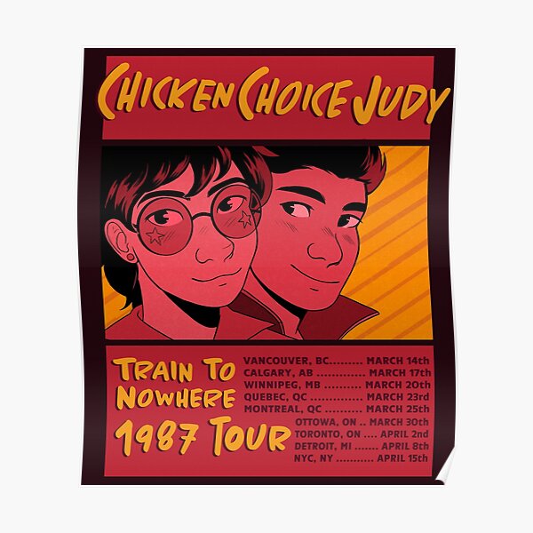 chicken choice judy tour poster (infinity train) Poster
