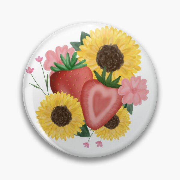 Item preview, Strawberry Sunflower Floral Arrangement designed and sold by Mvillstyles.