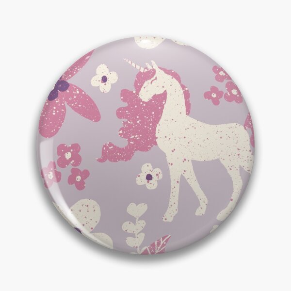 Item preview, Unicorn Flowers: Pink Unicorn Magical Flower Pattern designed and sold by JBeasleyDesigns.