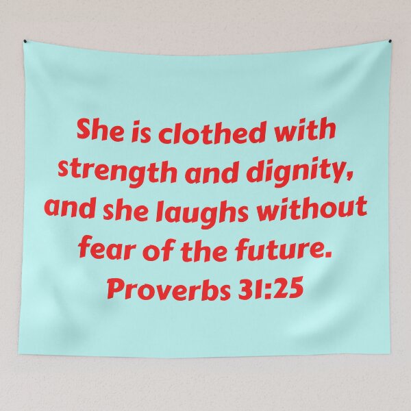 Item preview, Bible Verse Proverbs 31:25 designed and sold by Prayingwarrior.