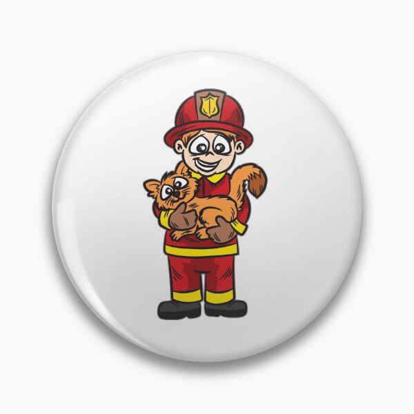 Item preview, Fireman Boy Rescue Cat designed and sold by Moonpie90.