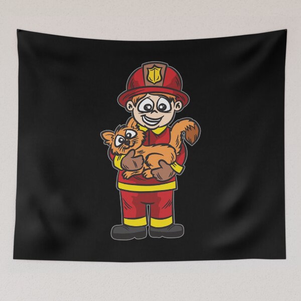 Item preview, Fireman Boy Rescue Cat designed and sold by Moonpie90.