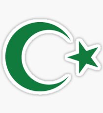 Pakistan, Pakistani, Star and crescent, Islam, Islamic, Ottoman Empire Sticker