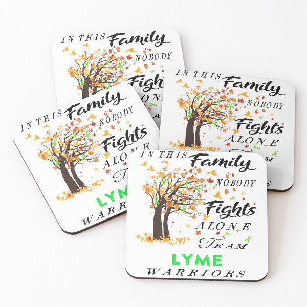 Item preview, In This Family No One Fight Alone Lyme Awareness ribbon tree designed and sold by radianen.