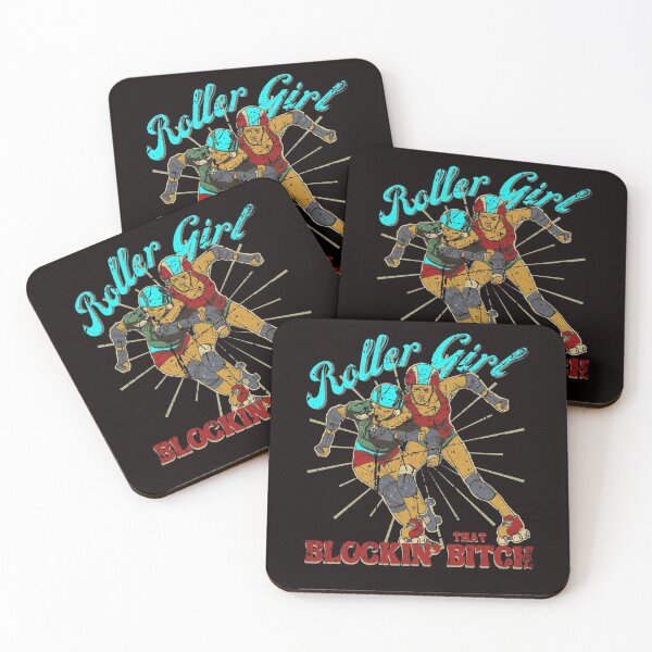 Item preview, Roller Girl "Blockin' That Bitch" Roller Derby designed and sold by The Masked Designer.