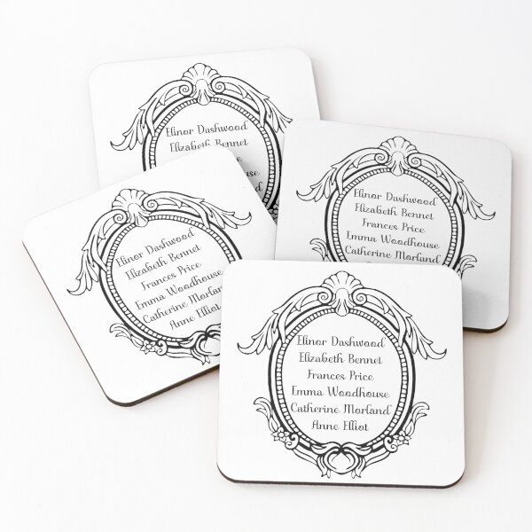 Item preview, Elinor Dashwood Elizabeth Bennet Frances Price Emma Woodhouse Catherine Morland Anne Elliot - Nice Black designed and sold by Floralife.