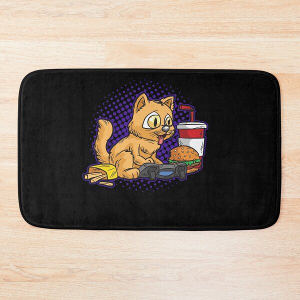Item preview, Gamer Cat With Fries And Coke designed and sold by Moonpie90.