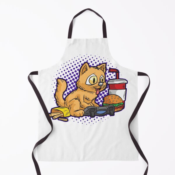 Item preview, Gamer Cat With Fries And Coke designed and sold by Moonpie90.