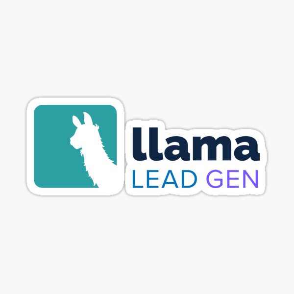 Llama Lead Gen - New Logo Sticker