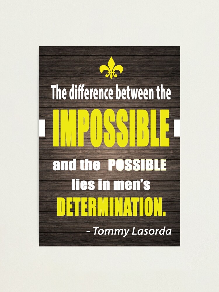 Tommy Lasorda Quote Baseball Quote Printable Inspirational 