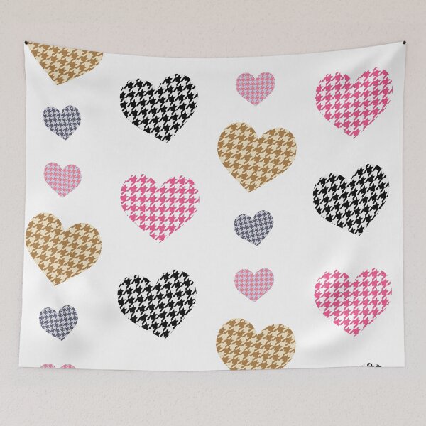 Item preview, Preppy Houndstooth Hearts  designed and sold by art-by-gui.