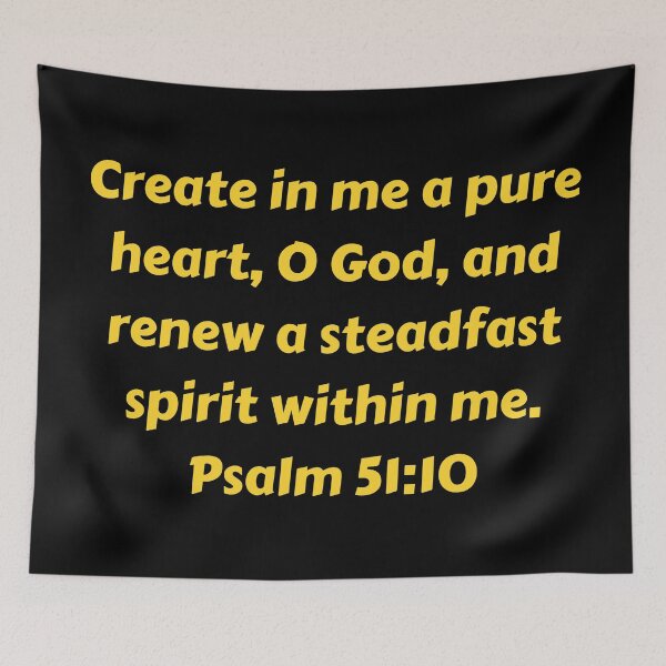Item preview, Bible Verse Psalm 51:10 designed and sold by Prayingwarrior.