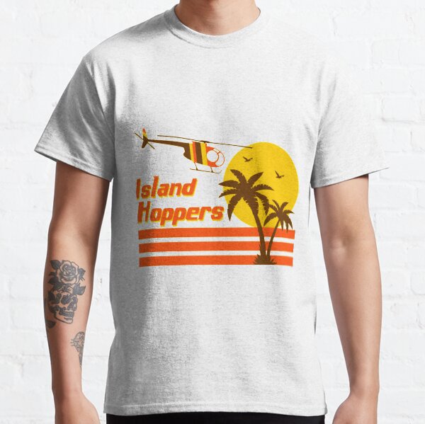 By Island Hoppers Tom Magnum TV Tshirt Fan 80'S Hawaii T-Shirt Thomas Retro Cult By Island Hoppers Tom Magnum TV Tshirt Fan 80'S Hawaii T-Shirt Thomas Retro Cult