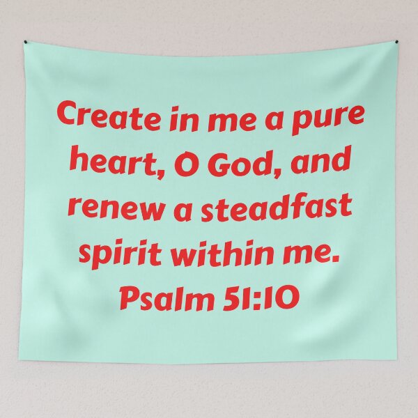 Item preview, Bible Verse Psalm 51:10 designed and sold by Prayingwarrior.