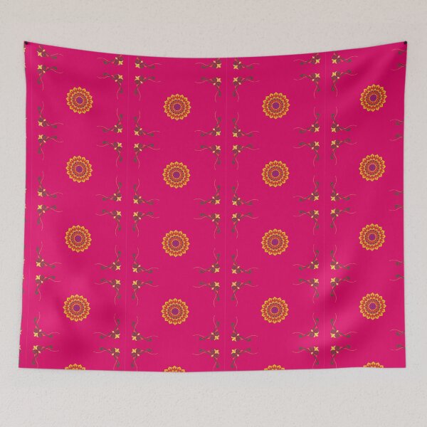 Item preview, Hot Pink, Rangoli with Decorative Corners designed and sold by Mamta Thakkar.
