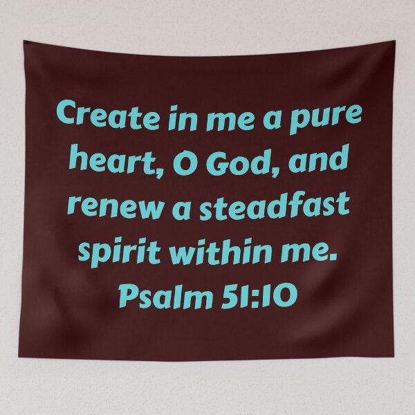 Item preview, Bible Verse Psalm 51:10 designed and sold by Prayingwarrior.