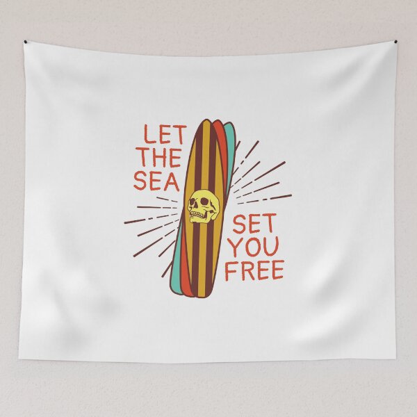 Item preview, Let The Sea Set You Free my first surfboard designed and sold by fridayNightfunk.