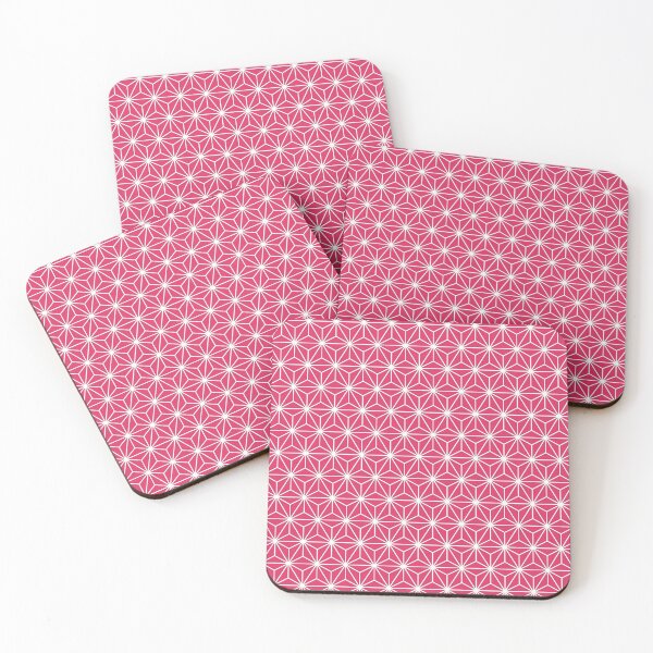 Item preview, Cerise Pink White Asanoha - Japanese Traditional Pattern designed and sold by KinitaDesign.