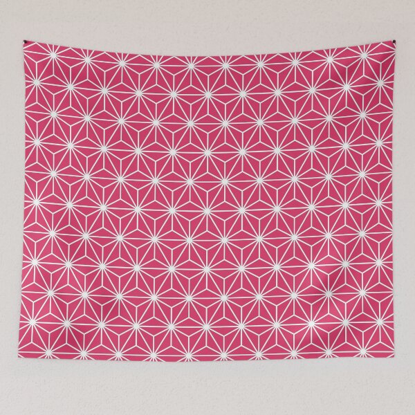 Item preview, Cerise Pink White Asanoha - Japanese Traditional Pattern designed and sold by KinitaDesign.